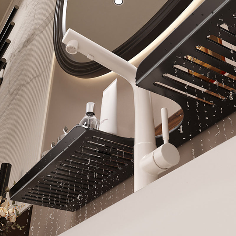 🔥Bästsäljare på nätet💥Hylla med sugproppar för badrum, kök och valnöt