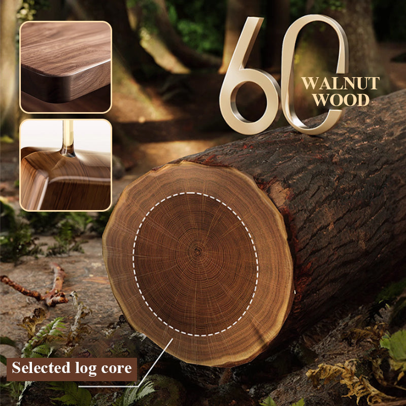 🔥Bästsäljare på nätet💥Hylla med sugproppar för badrum, kök och valnöt