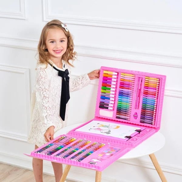 🔥Lyxigt 6-i-1 kreativt konstset 🧑‍🎨 (Perfekt present till barn) Varje barn är en konstnär!
