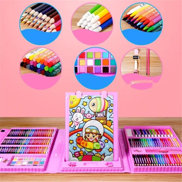 🔥Lyxigt 6-i-1 kreativt konstset 🧑‍🎨 (Perfekt present till barn) Varje barn är en konstnär!