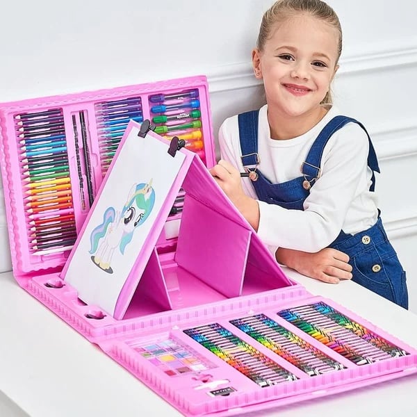 🔥Lyxigt 6-i-1 kreativt konstset 🧑‍🎨 (Perfekt present till barn) Varje barn är en konstnär!