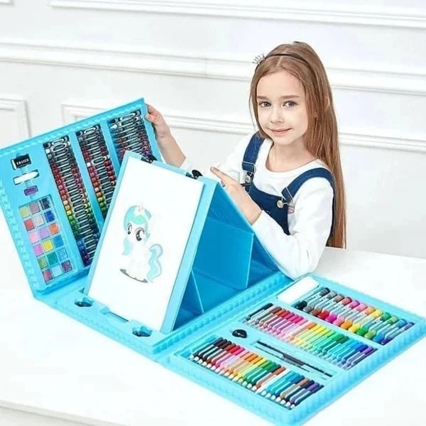 🔥Lyxigt 6-i-1 kreativt konstset 🧑‍🎨 (Perfekt present till barn) Varje barn är en konstnär!