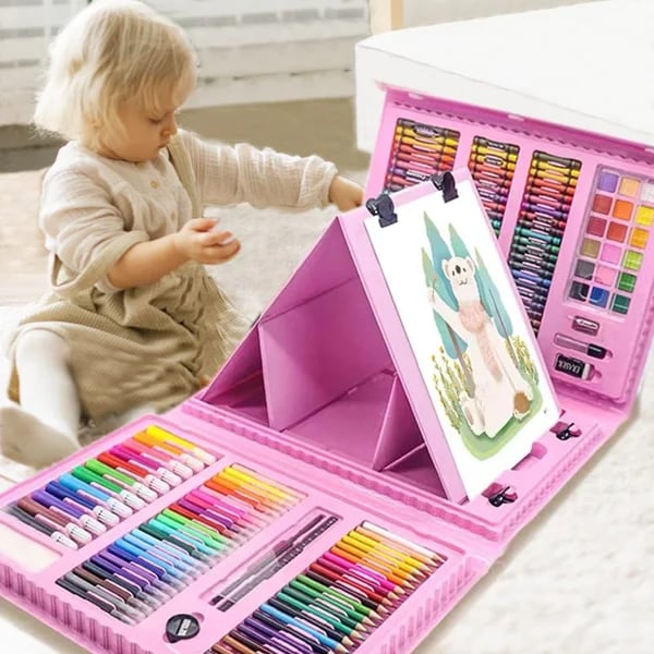 🔥Lyxigt 6-i-1 kreativt konstset 🧑‍🎨 (Perfekt present till barn) Varje barn är en konstnär!