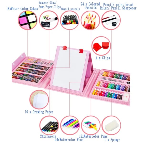 🔥Lyxigt 6-i-1 kreativt konstset 🧑‍🎨 (Perfekt present till barn) Varje barn är en konstnär!
