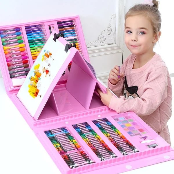 🔥Lyxigt 6-i-1 kreativt konstset 🧑‍🎨 (Perfekt present till barn) Varje barn är en konstnär!