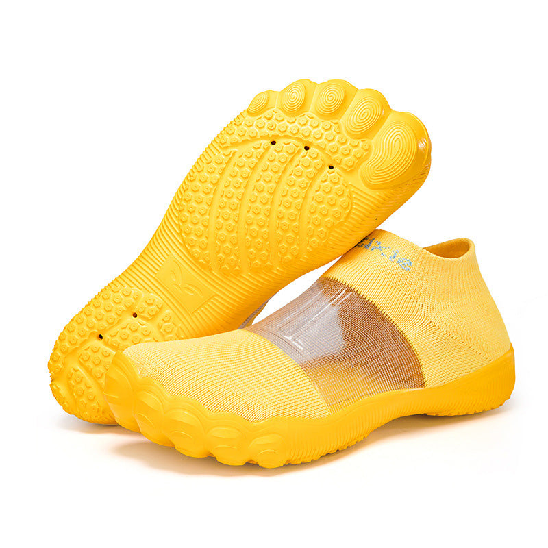 🏖️ 50% RABATT NU! 👟 Andningsbara Halksäkra Strandskor – Mesh + Stickat Överdel, Påskjutbar & Halksäker Sula 🌊
