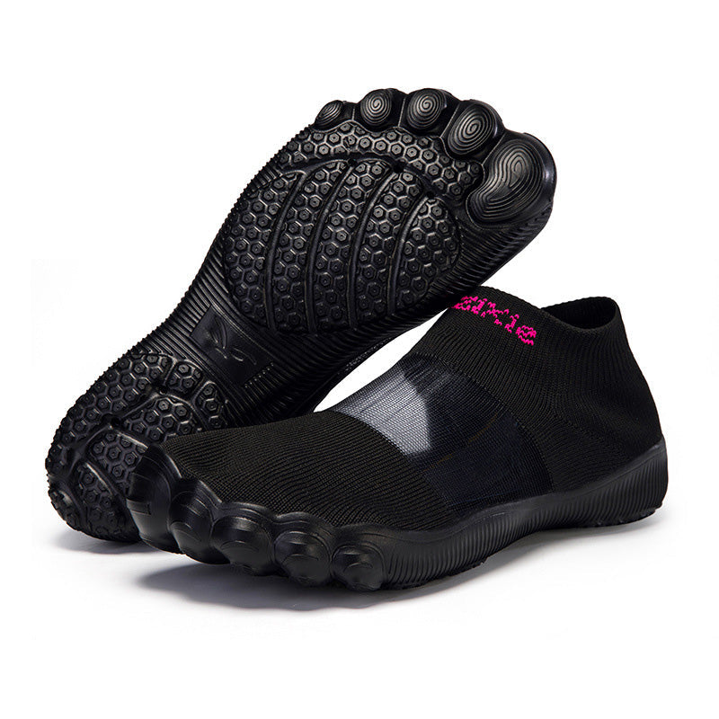 🏖️ 50% RABATT NU! 👟 Andningsbara Halksäkra Strandskor – Mesh + Stickat Överdel, Påskjutbar & Halksäker Sula 🌊