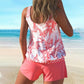 🏖️Mönstrat Tankini-set för kvinnor