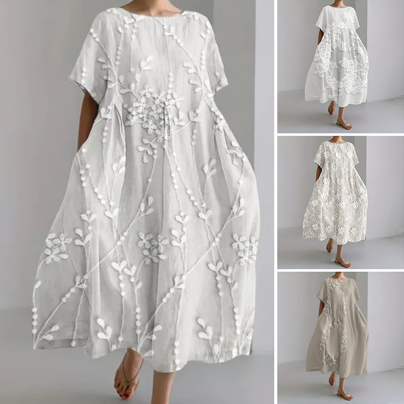 Women's Soft Casual Relaxed Fit Midi Dress