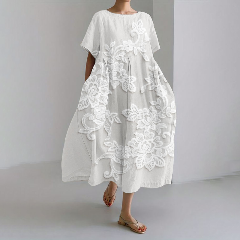 Women's Soft Casual Relaxed Fit Midi Dress