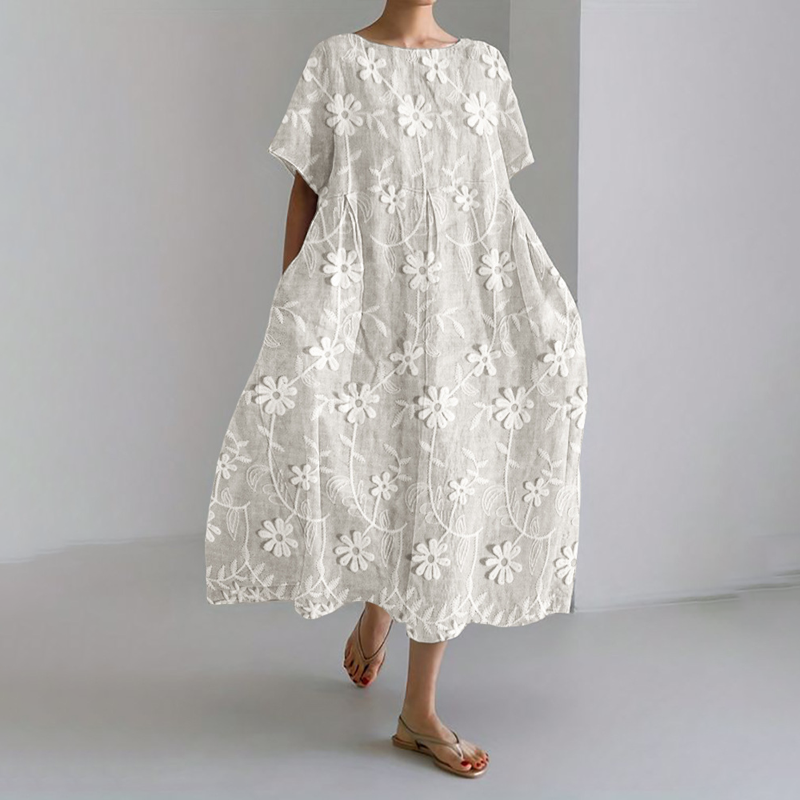 Women's Soft Casual Relaxed Fit Midi Dress