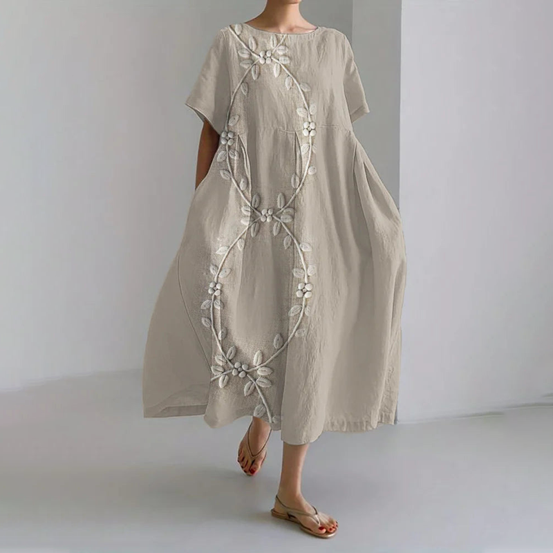 Women's Soft Casual Relaxed Fit Midi Dress