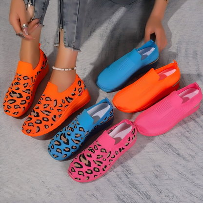 Mesh andningsaktiva bekväma skor med tjock sula för kvinnor