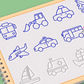 Målarbok med 8 teman: Tecknade figurer att rita av🥳🖍️ Mer än 50 000 familjer har valt den!