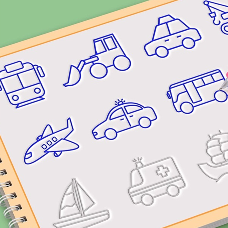 Målarbok med 8 teman: Tecknade figurer att rita av🥳🖍️ Mer än 50 000 familjer har valt den!