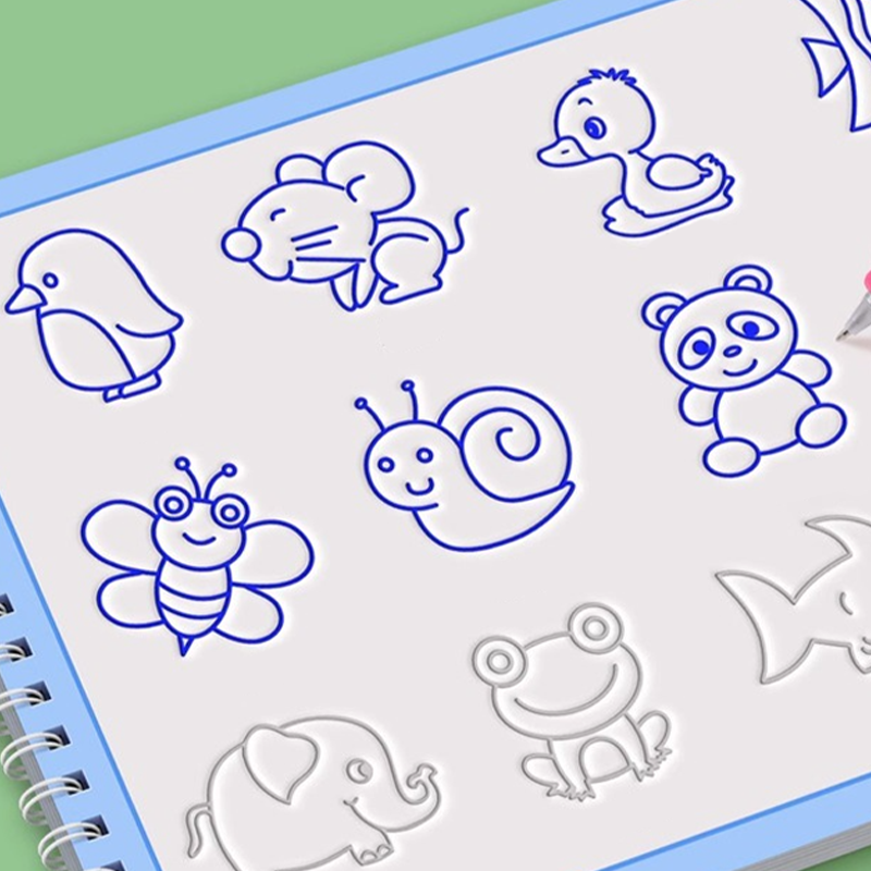 Målarbok med 8 teman: Tecknade figurer att rita av🥳🖍️ Mer än 50 000 familjer har valt den!