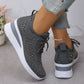 🔥Sista dagen-kampanj 50 % RABATT – Casual dammode, andningsbara korrigering sneakers med strassdekoration