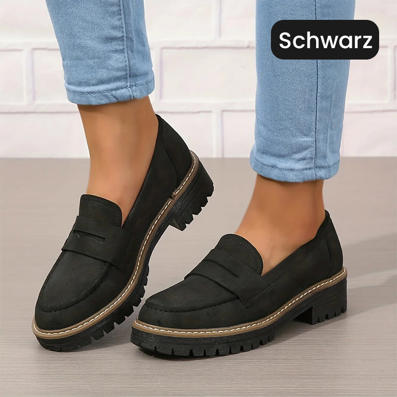 ⏳Fabrikserbjudande sista dagen - 61% rabatt 🎁Bekväma damloafers med grov klack och slip-on