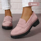 ⏳Fabrikserbjudande sista dagen - 61% rabatt 🎁Bekväma damloafers med grov klack och slip-on