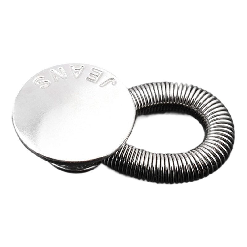 Spring-Loaded Metal Waist Extender Button for Jeans