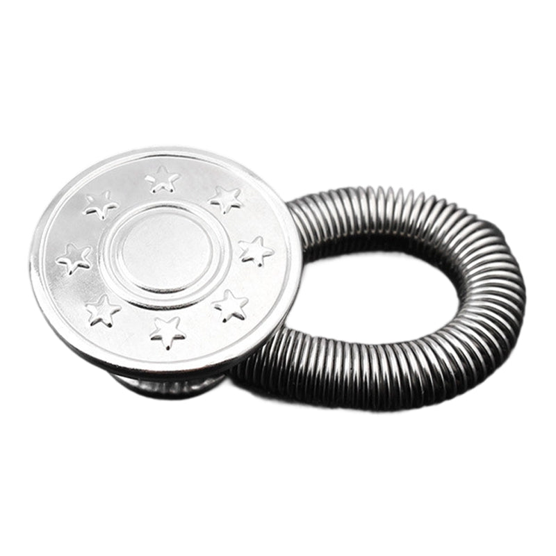 Spring-Loaded Metal Waist Extender Button for Jeans