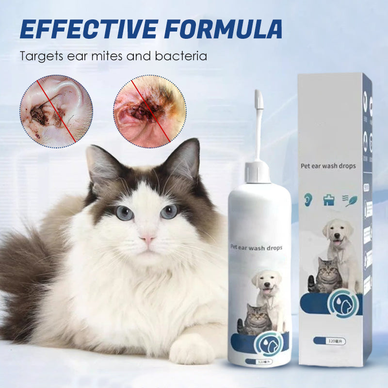 🐱Orolösning för öronkvalster och bakterier hos husdjur