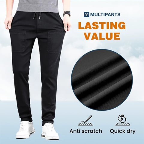 🩳 50% RABATT! 🛒 MultiPants Slitstarka Lastbyxor – Hög Stretch, Många Fickor & Perfekt för Aktiv Vardag 🏃‍♂️