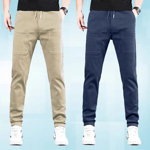🩳 50% RABATT! 🛒 MultiPants Slitstarka Lastbyxor – Hög Stretch, Många Fickor & Perfekt för Aktiv Vardag 🏃‍♂️