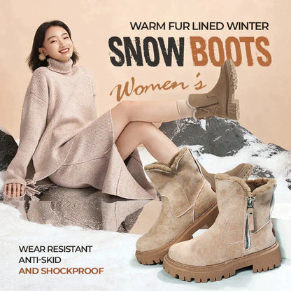Vinterstövlar för damer med varmt fleecefoder