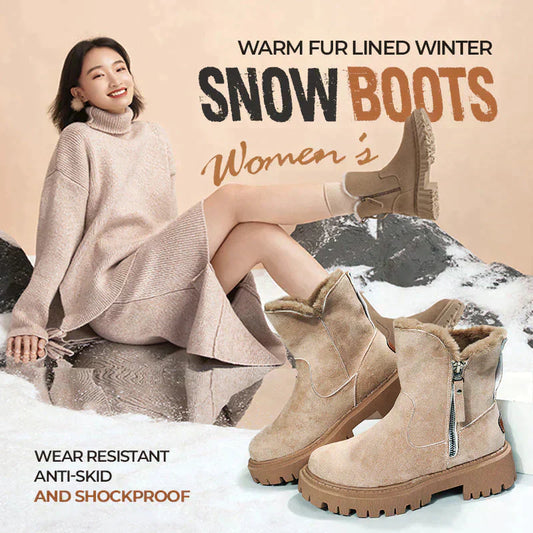 Vinterstövlar för damer med varmt fleecefoder