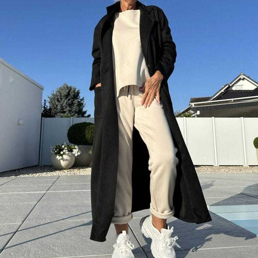 Varm & Stilfull Enfärgad Kappa