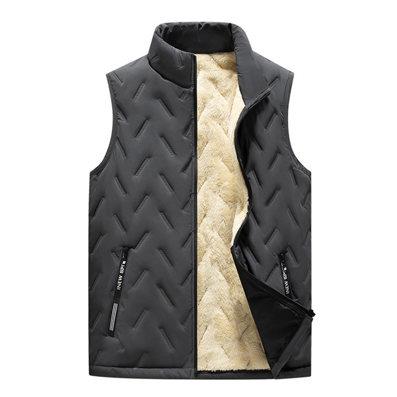 💖HOT SALE 50% RABATT✨️❄️Unisex vintervarm casual ärmlös quiltad väst med fleecefoder