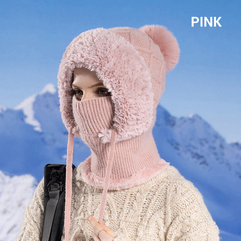 3-i-1 Vinter balaklava för kvinnor