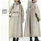 🔥Vattentät lång regnrock med huva för skoter