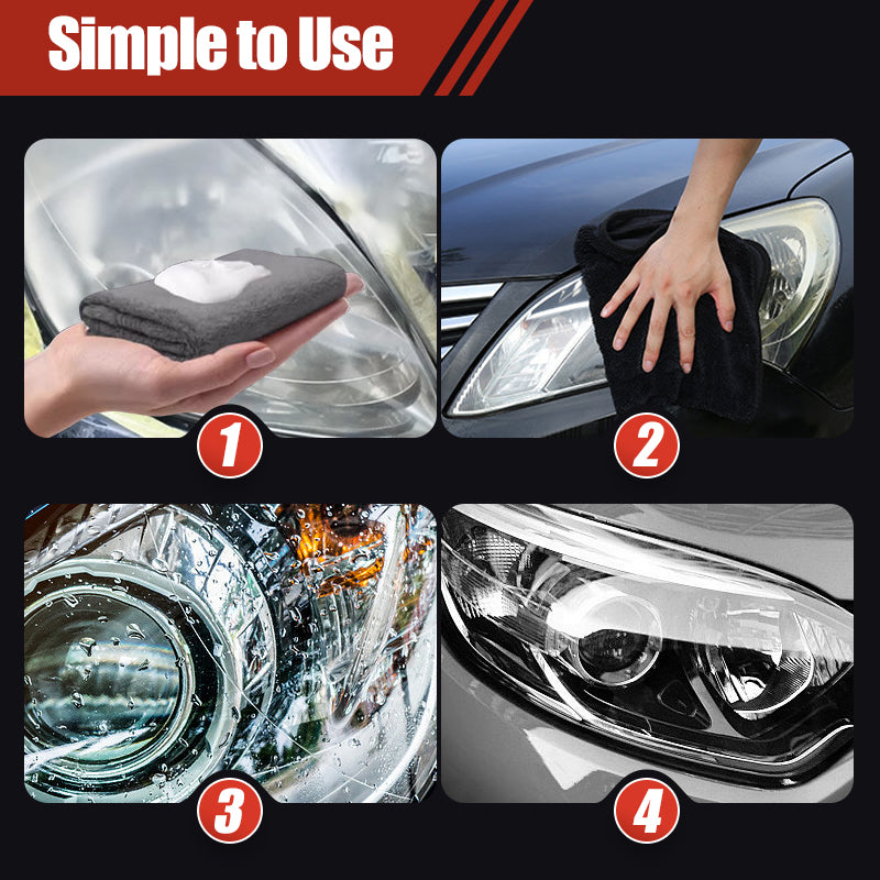 🚗KÖP 2 FÅ 1 GRATIS!✨180 ml bilstrålkastarrenoveringsset – professionell polering med svamp och tätning för klarhet och UV-skydd💎🔧