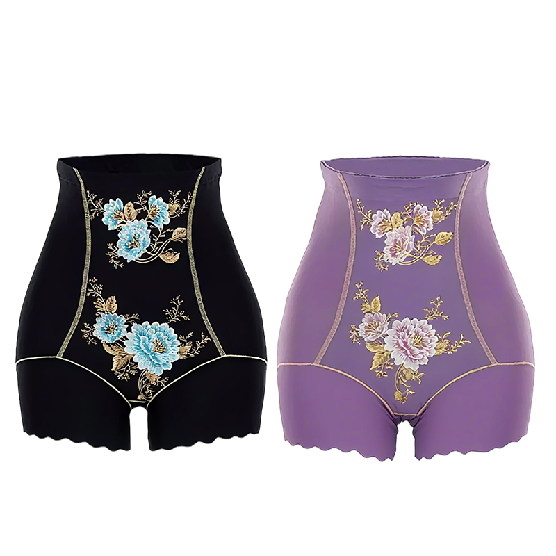 Kvinnors högmidjade formande shorts med magkontroll