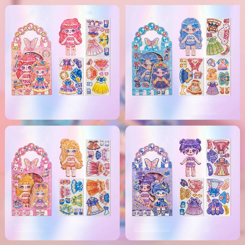 🧲50% RABATT STORREA!✨Magnetiska Kläddockor för Barn - 25 Utbytbara Klädesplagg med Pedagogiskt Design för Kreativ Lek👗🎨