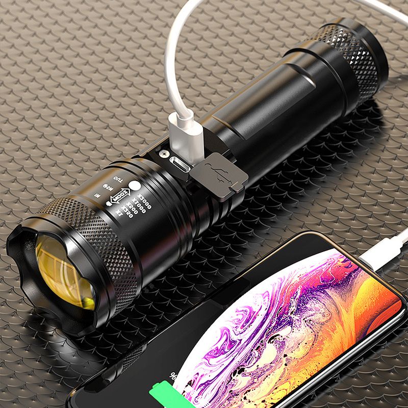 🔦☀️Superstark ljuszoombar ficklampa