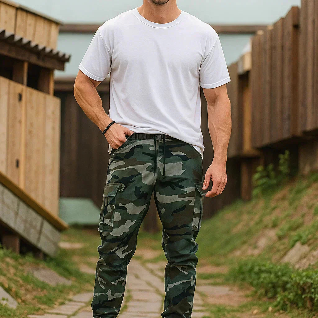👖 Robusta taktiska arbetsbyxor – 💪 Slitstark nylon-bomull | 🔧 Flera fickor | 🌲 Perfekta för utomhusbruk och arbete