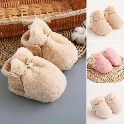 Bästa present - Baby tecknad plysch bomullsskor