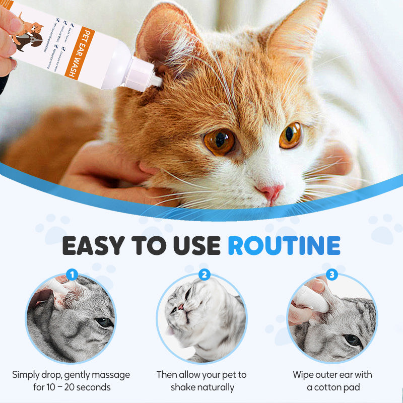🐾 KÖP 2 FÅ 3! ✨ Öronrengörare för Hund & Katt - Skonsam Formula med Lugnande Aloe för att Förebygga Infektioner & Obehagliga Lukter 🌿👂