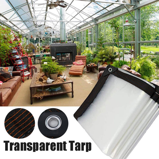 🧵 50% RABATT! 💧 Kraftig Transparent Vattentät Isolerad Presenning – Flexibel, Revisionssäker & Ideal För Växthus, Byggarbetsplatser & Utomhusbruk 🏠