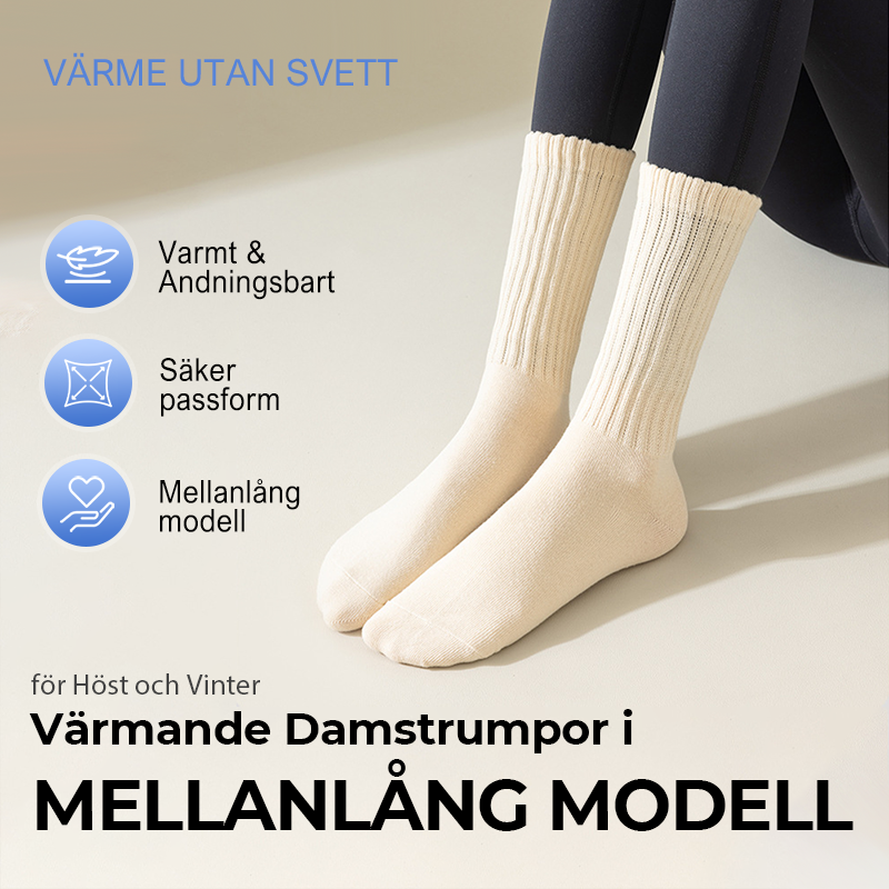 Värmande Damstrumpor i Mellanlång Modell för Höst och Vinter