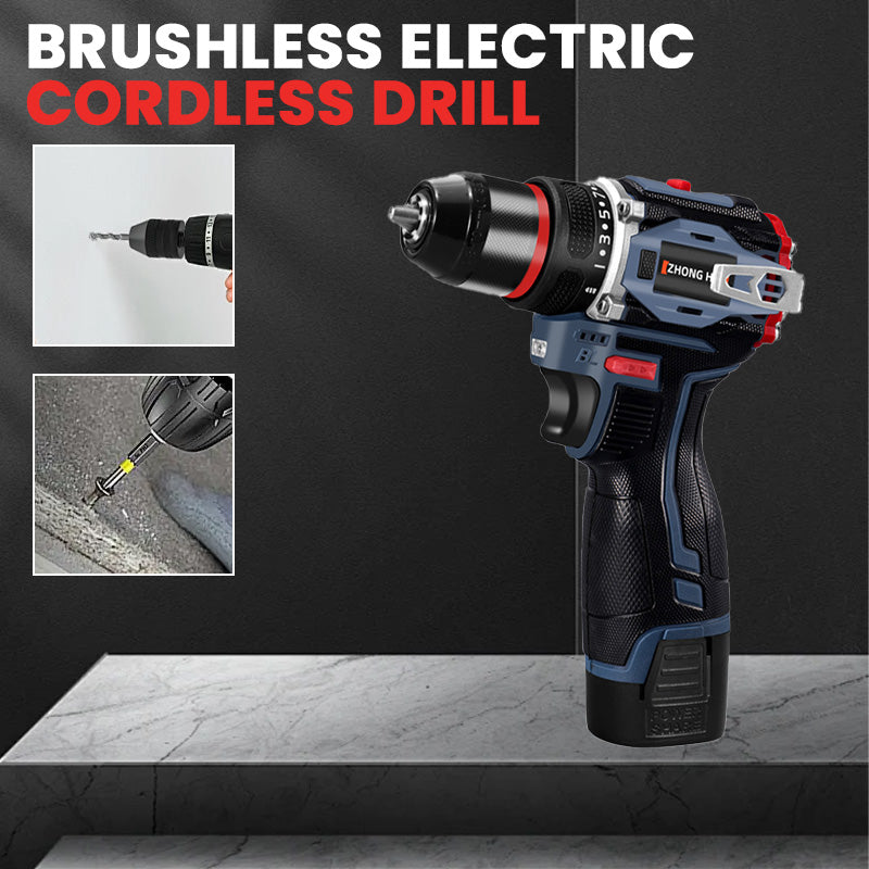 🧰Borstlös elektrisk sladdlös borrmaskin med batteri ＆ laddare