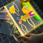 💡 50% REA NU! ✨ Luminös Ritbräda - Lyser i Mörker & Återanvändbar, Perfekt för Barns Kreativa Lek 🖍️🌟