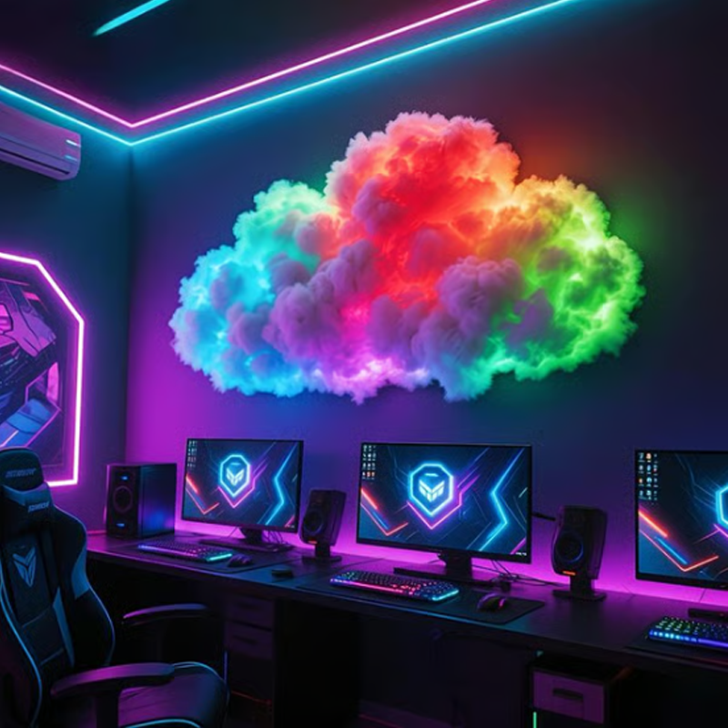 ⏳Begränsad tid 50 % rabatt⏰DIY USB-driven LED-belysning i form av åskmoln🌈☁️