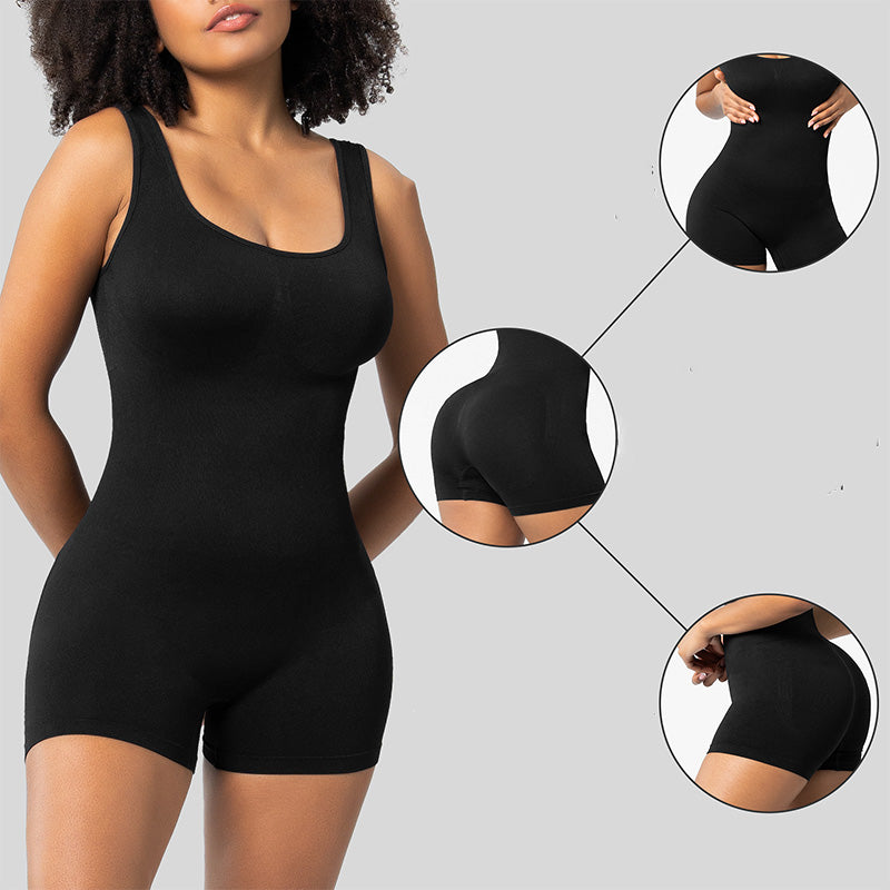 👙💫 TUMMY SHAPEWEAR BODYSUIT – Sömlöst och andningsbart tyg, omedelbar bantningseffekt, bekväm att bära hela dagen för en smickrande silhuett 🌸✨