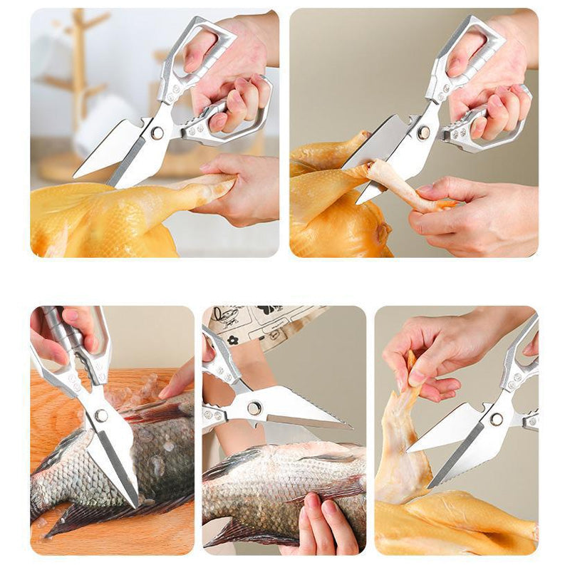 ✂️ 50% RABATT! ✨ MULTIFUNKTIONELL KÖKSSAX - Skär Ben & Öppnar Förpackningar, Ergonomiskt Handtag & Diskmaskinsäkert, Inkluderar Skalverktyg 🍗🔧