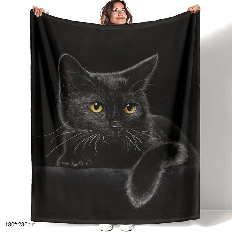 🐱 50% REA NU! 🔥 Mysig Allsäsongsfilt - Ultramjuk & Varm, Perfekt till Sofa och Säng ✨