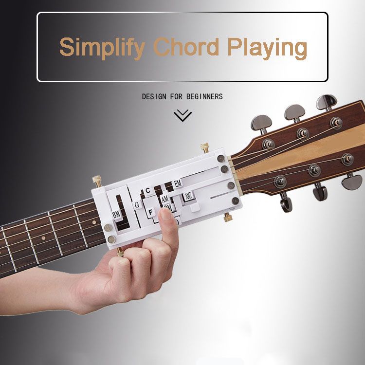 ✨ Gitarr En-knapps ackordhjälp – Instant-ackord, nybörjarvänligt &Bärbar  (Gitarrspel utan ansträngning för alla nivåer!)